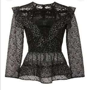 Marissa Webb Black Gabrielle Top Size Medium